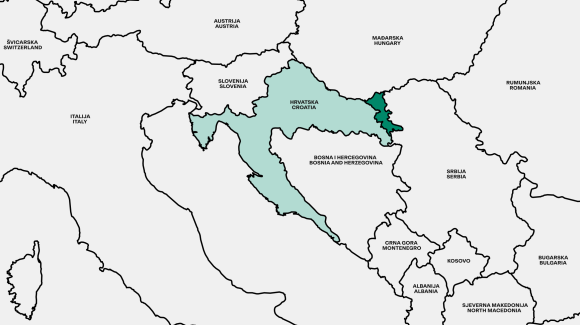 1/3: Aktualna karta s regionalnim kontekstom tadašnjeg područja mirne reintegracije